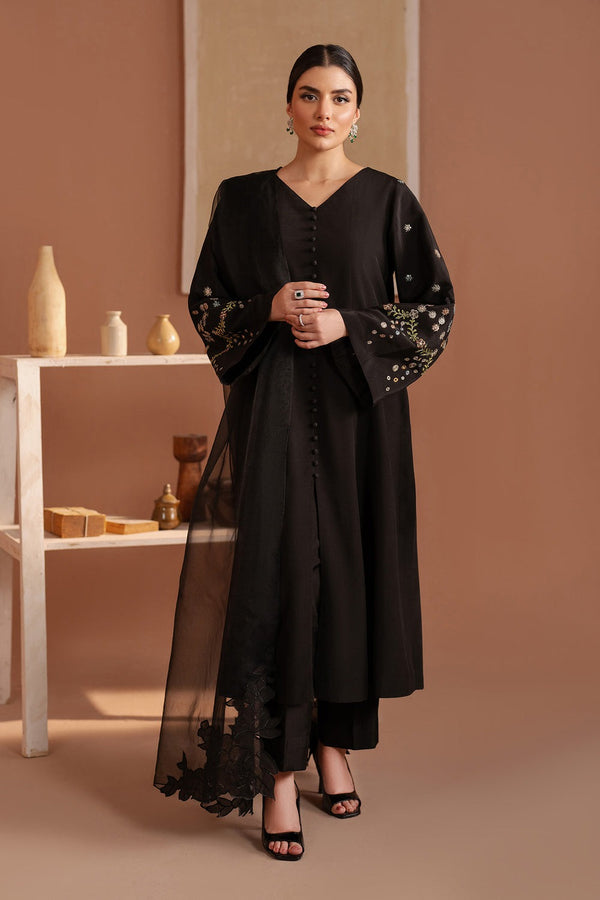 Kylin Elegance – Sheesha Silk Three-Piece Set-Zahra Pret