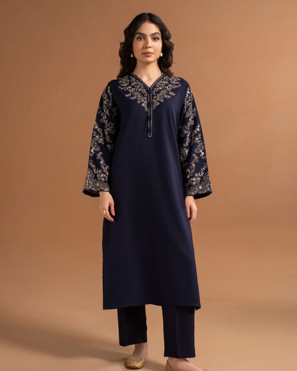 Blue Nova Embroidered 2pcs - Zahra Pret